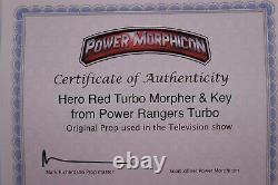 Screen Used Power Rangers Turbo Red Ranger Morpher with COA
