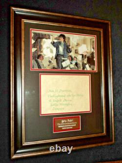 Screen Used Prop Harry Potter & Philosophers Stone Hogwarts Framed Invitation