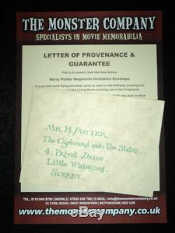 Screen Used Prop Harry Potter & Philosophers Stone Hogwarts Framed Invitation