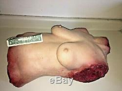 Screen used DECAPITATED GRUESOME BUSTY TORSO. Latex foam. GORY. Halloween prop