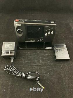 Sega Nomad with LCD Screen Mod, Custom Stand, OEM Battery Pack, & OEM A/C Adapter