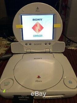 Sony PSOne PS1 White Console SCPH-101 & LCD Screen Original Manuel Complete NICE