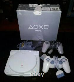 Sony PlayStation 1 PSone Console With Original Box 2 OEM Controllers LCD Screen