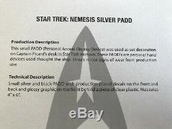 Star Trek Padd Nemesis original prop TNG screen used