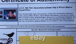 Star Trek - Shatner / Kirk Screen-used Isolinear Chip Prop & Autographed Photo