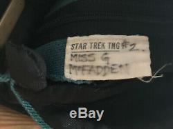 Star Trek original DR. Crusher uniform prop TNG COA screen used