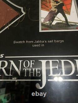 Star Wars Swatch Jabbas sail barge Signed By Carrie fisher Screen Used COA Rare