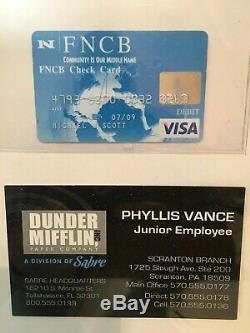 THE OFFICE Michael Scott Screen-Used Prop Personal Check/BankCard Display NBC