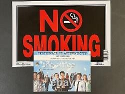 THE OFFICE Screen Used Prop No Smoking Sign With Certificate