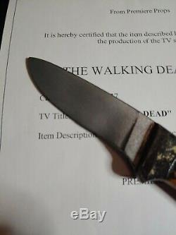 THE WALKING DEAD Screen Used Prop Knife Rick Grimes Fear Abraham Abe KNB EFX