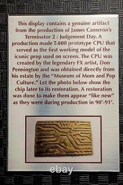 Terminator 2 Prop CPU Brain Chip Prototype of the Screen Used Prop