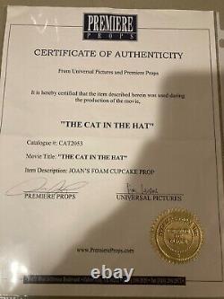 The Cat In The Hat Joan's Screen Used Cupcake With COA RARE! UNIVERSAL MYERS