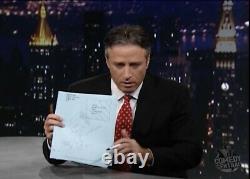 The Daily Show Jon Stewart Screen Used Prop Script Pages with Hand Drawings