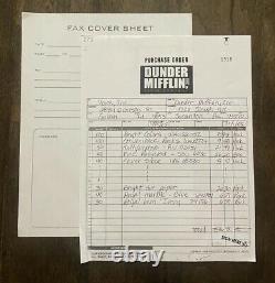 The Office Kevin Malones Fax Sheet & PO With COA Screen Used Prop Michael Scott