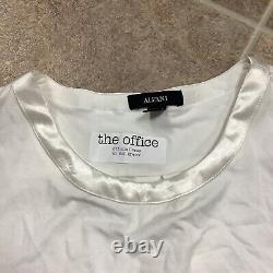 The Office Pam Beesly Screen Used White Short Sleeve Shirt TV Show Prop COA
