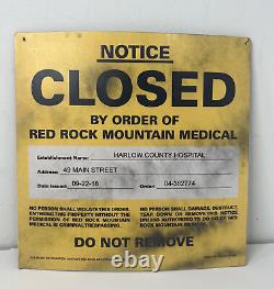 The Resident FOX Screen Used Harlow County Hospital Closed Sign Notice