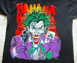 Vintage 1989 Batman Ha Ha Joker Original Screen Stars Tee Shirt DC Comics Large