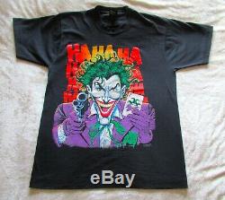 Vintage 1989 Batman Ha Ha Joker Original Screen Stars Tee Shirt DC Comics Large