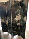 Vintage Chinese Room Divider Screen Hand Carved Wood 4 Panel