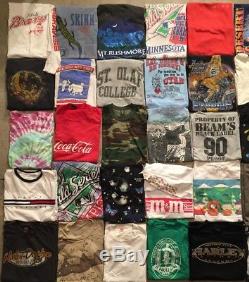 Vintage Graphic T Shirt Lot Pre Owned Single Stitch 70's 80's 90's Screen Stars