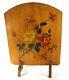 Vintage Hand Painted Floral Roses Still Life Arts Crafts Wood Fire Place Screen
