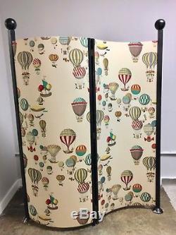 Vintage screen with original Fornasetti Hot Air Balloon fabric