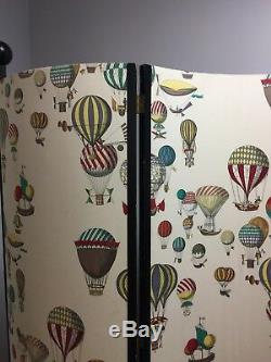 Vintage screen with original Fornasetti Hot Air Balloon fabric