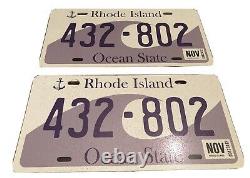 X Files Screen Used License Plate Set RARE Copy Of COA INCLUDED Rhode Island