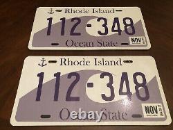 X Files Screen Used License Plate Set RARE Copy Of COA INCLUDED Rhode Island